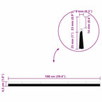 Screw-on Door Brush Seals 2 pcs Brown 100 cm Aluminium Alloy