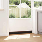 Screw-on Door Brush Seals 2 pcs Brown 100 cm Aluminium Alloy