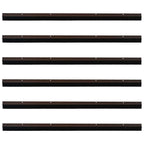 Screw-on Door Brush Seals 6 pcs Brown 100 cm Aluminium Alloy