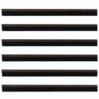 Screw-on Door Brush Seals 6 pcs Brown 100 cm Aluminium Alloy