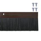 Screw-on Door Brush Seals 6 pcs Brown 100 cm Aluminium Alloy