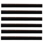 Screw-on Door Brush Seals 6 pcs Brown 100 cm Aluminium Alloy