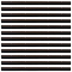 Screw-on Door Brush Seals 12 pcs Brown 100 cm Aluminium Alloy