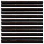 Screw-on Door Brush Seals 12 pcs Brown 100 cm Aluminium Alloy
