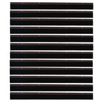 Screw-on Door Brush Seals 12 pcs Brown 100 cm Aluminium Alloy