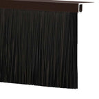 Screw-on Door Brush Seals 2 pcs Brown 100 cm Aluminium Alloy
