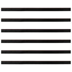 Screw-on Door Brush Seals 6 pcs Brown 100 cm Aluminium Alloy