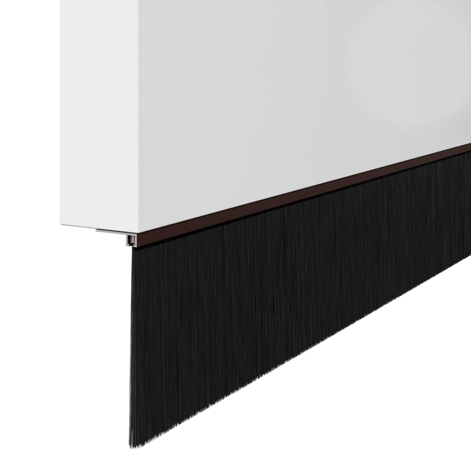 Screw-on Door Brush Seals 12 pcs Brown 100 cm Aluminium Alloy