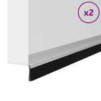 Self-adhesive Door Brush Seals 2 pcs Silver 100 cm