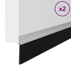 Self-adhesive Door Brush Seals 2 pcs Silver 100 cm