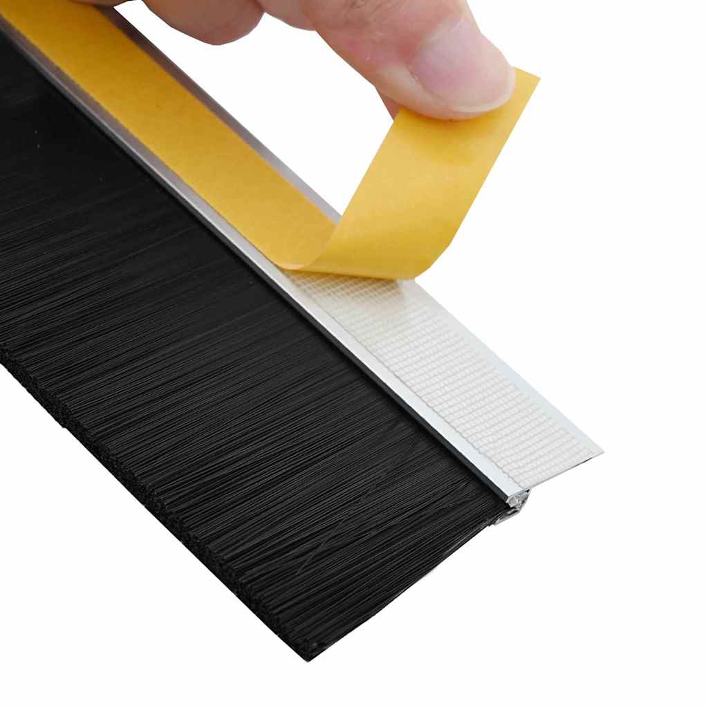 Self-adhesive Door Brush Seals 2 pcs Silver 100 cm
