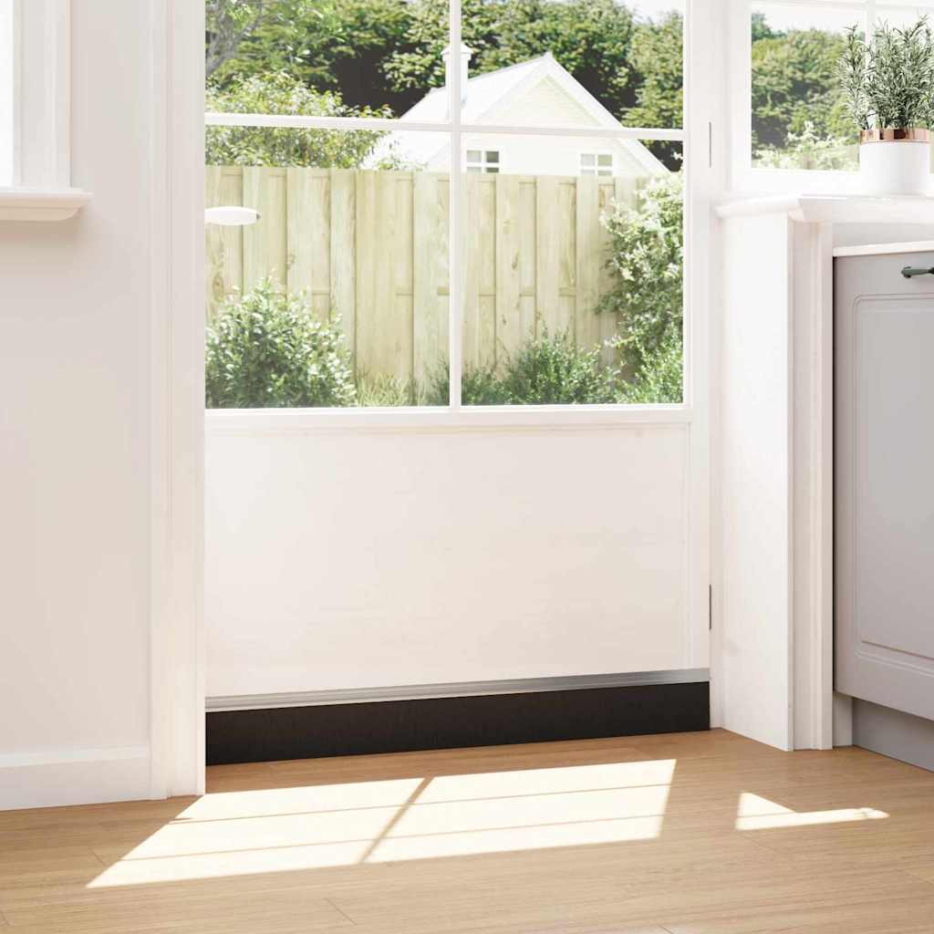 Self-adhesive Door Brush Seals 6 pcs Silver 100 cm