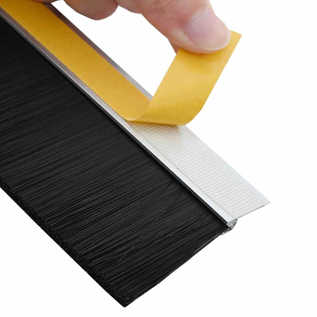 Self-adhesive Door Brush Seals 12 pcs Silver 100 cm