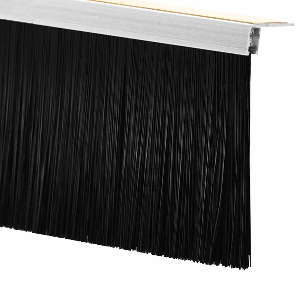 Self-adhesive Door Brush Seals 6 pcs Silver 100 cm