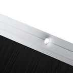 Screw-on Door Brush Seals 2 pcs Silver 100 cm Aluminium Alloy