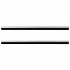 Screw-on Door Brush Seals 2 pcs Silver 100 cm Aluminium Alloy
