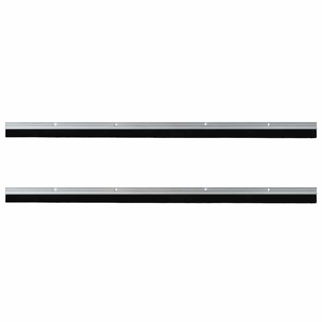 Screw-on Door Brush Seals 2 pcs Silver 100 cm Aluminium Alloy