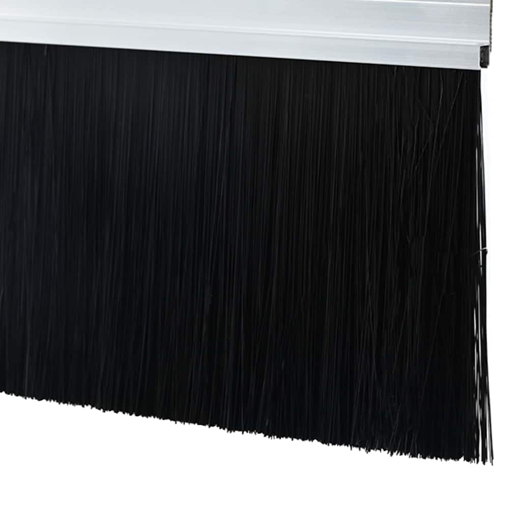 Screw-on Door Brush Seals 2 pcs Silver 100 cm Aluminium Alloy