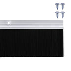 Screw-on Door Brush Seals 2 pcs Silver 100 cm Aluminium Alloy