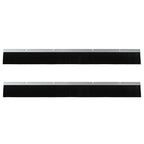 Screw-on Door Brush Seals 2 pcs Silver 100 cm Aluminium Alloy