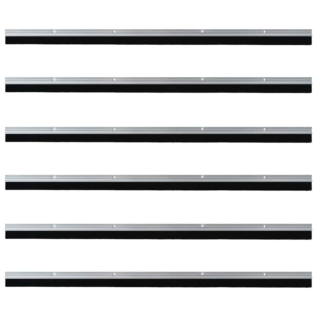 Screw-on Door Brush Seals 6 pcs Silver 100 cm Aluminium Alloy