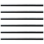 Screw-on Door Brush Seals 6 pcs Silver 100 cm Aluminium Alloy