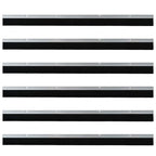 Screw-on Door Brush Seals 6 pcs Silver 100 cm Aluminium Alloy