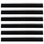 Screw-on Door Brush Seals 6 pcs Silver 100 cm Aluminium Alloy