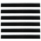 Screw-on Door Brush Seals 6 pcs Silver 100 cm Aluminium Alloy
