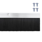 Screw-on Door Brush Seals 12 pcs Silver 100 cm Aluminium Alloy