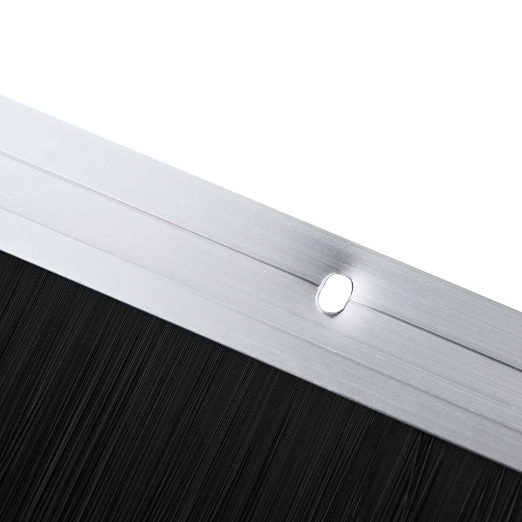 Screw-on Door Brush Seals 12 pcs Silver 100 cm Aluminium Alloy