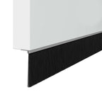 Screw-on Door Brush Seals 2 pcs Silver 100 cm Aluminium Alloy