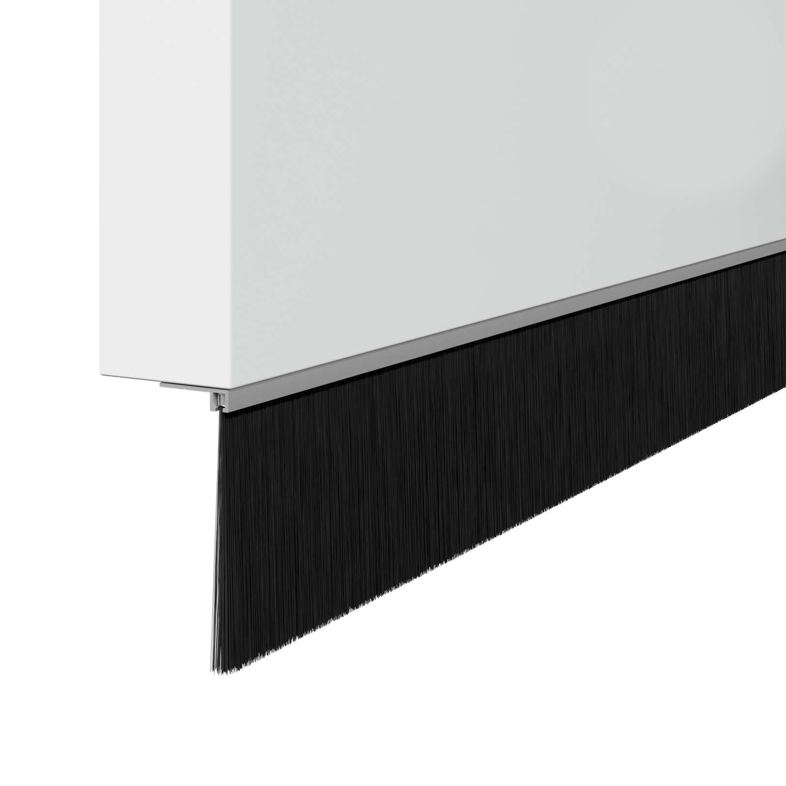 Screw-on Door Brush Seals 2 pcs Silver 100 cm Aluminium Alloy