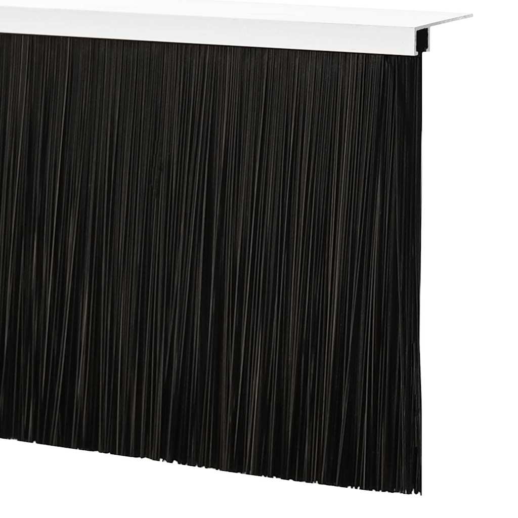 Screw-on Door Brush Seals 2 pcs Silver 100 cm Aluminium Alloy