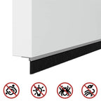 Screw-on Door Brush Seals 6 pcs Silver 100 cm Aluminium Alloy