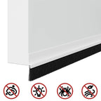 Self-adhesive Door Brush Seals 2 pcs White 100 cm