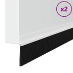 Self-adhesive Door Brush Seals 2 pcs White 100 cm