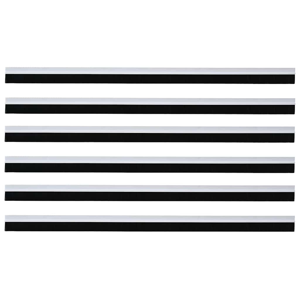 Self-adhesive Door Brush Seals 6 pcs White 100 cm