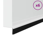 Self-adhesive Door Brush Seals 6 pcs White 100 cm