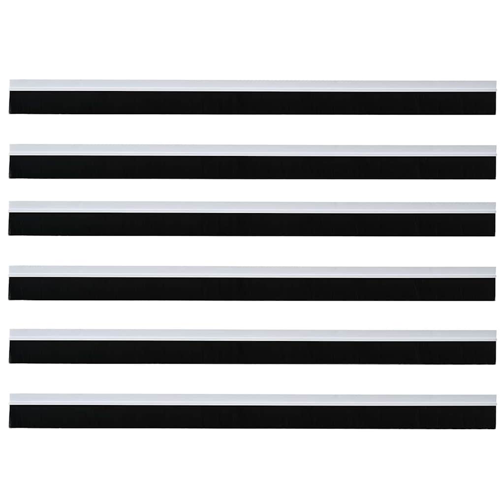 Self-adhesive Door Brush Seals 6 pcs White 100 cm