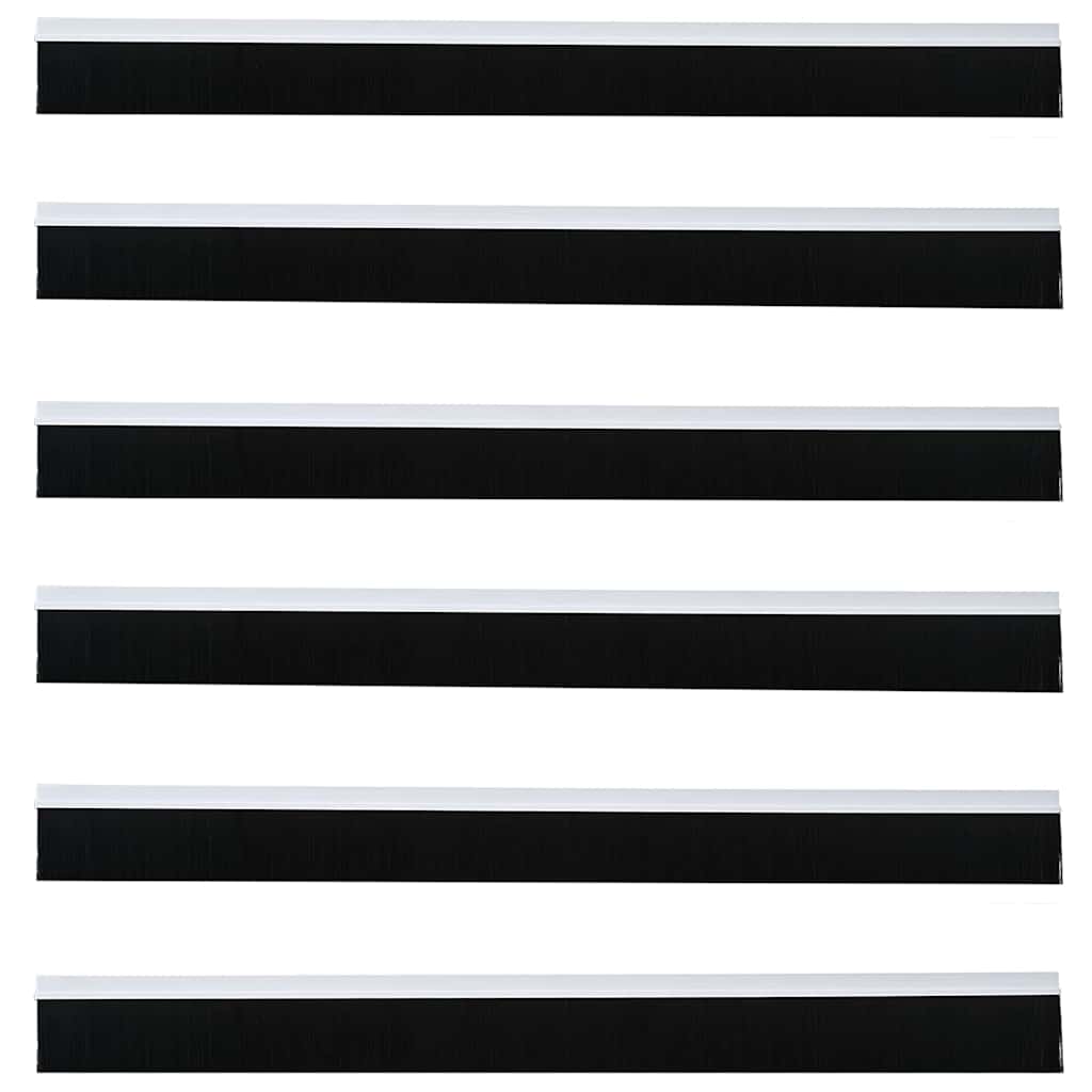 Self-adhesive Door Brush Seals 6 pcs White 100 cm