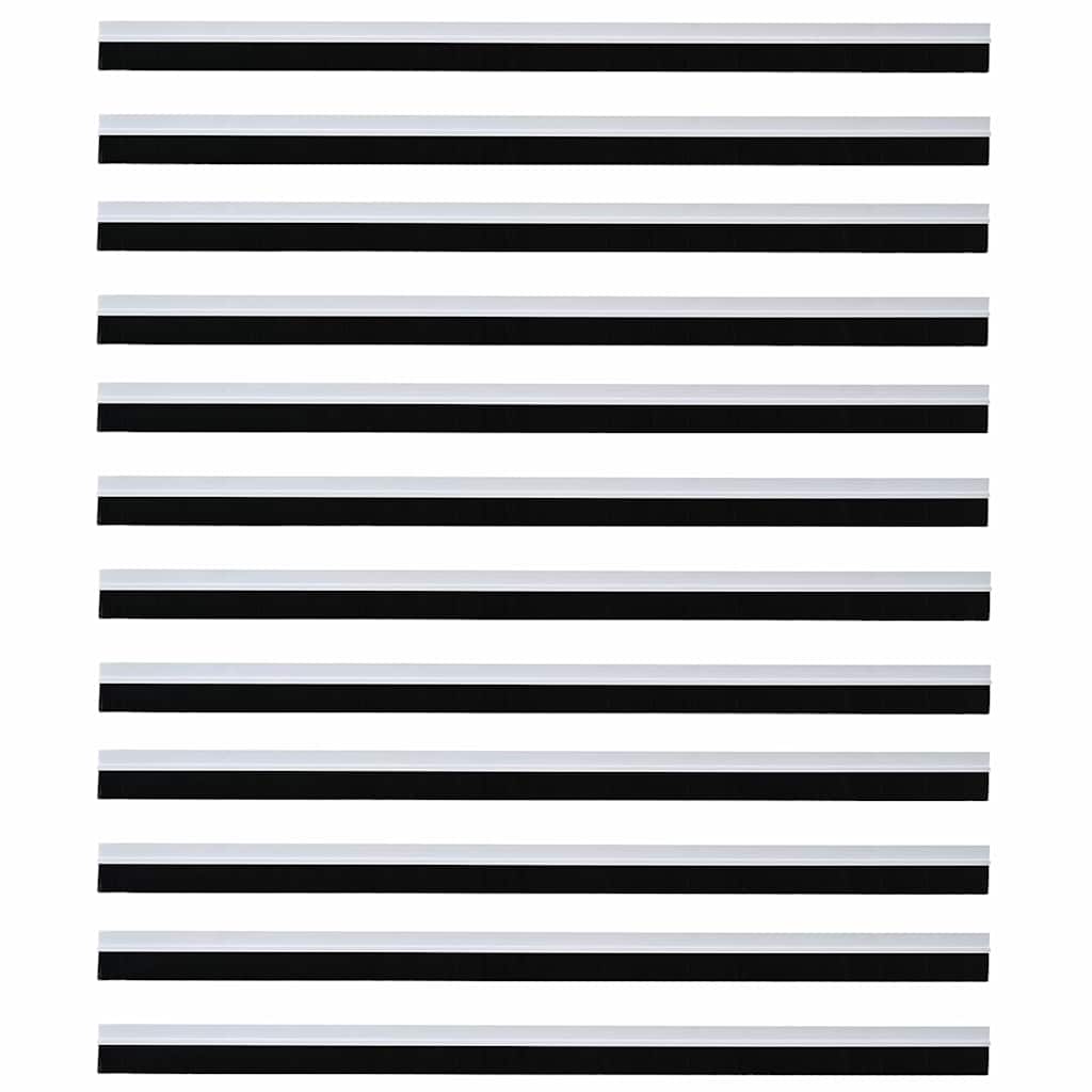 Self-adhesive Door Brush Seals 12 pcs White 100 cm