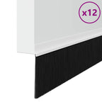Self-adhesive Door Brush Seals 12 pcs White 100 cm