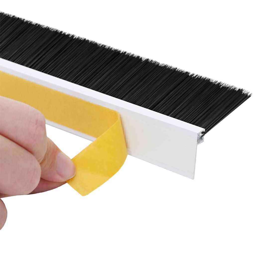 Self-adhesive Door Brush Seals 2 pcs White 100 cm
