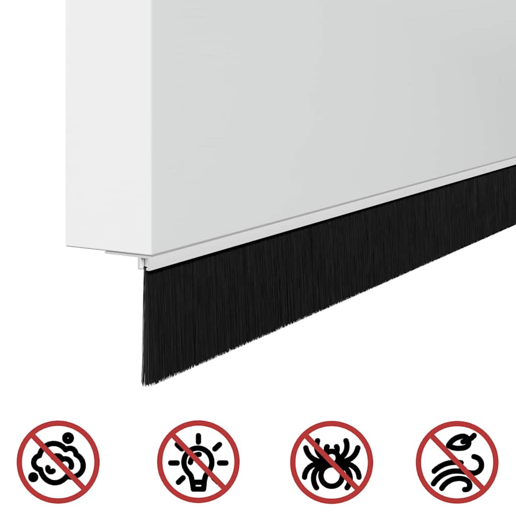 Self-adhesive Door Brush Seals 2 pcs White 100 cm