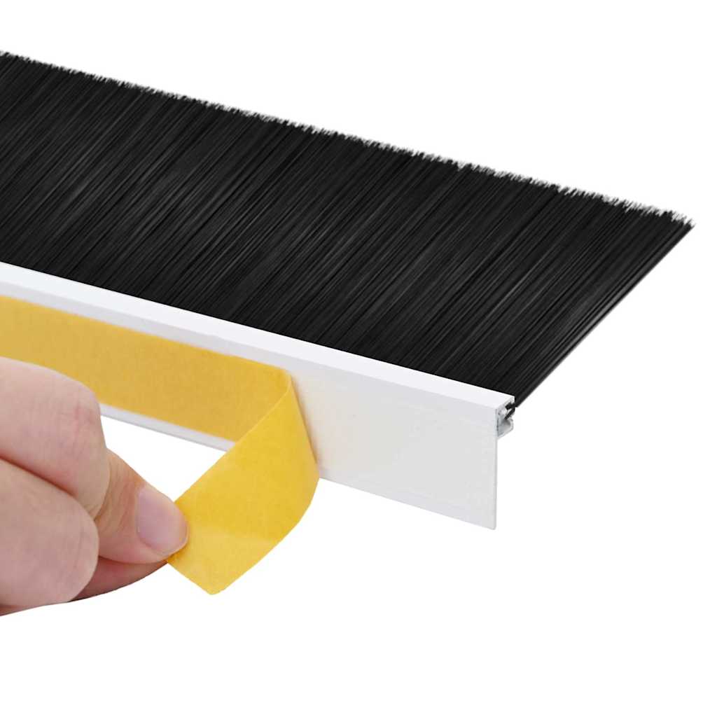 Self-adhesive Door Brush Seals 6 pcs White 100 cm