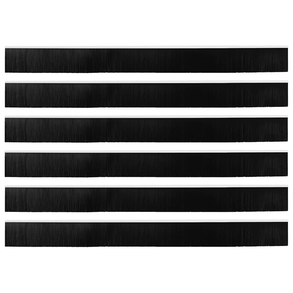 Self-adhesive Door Brush Seals 6 pcs White 100 cm