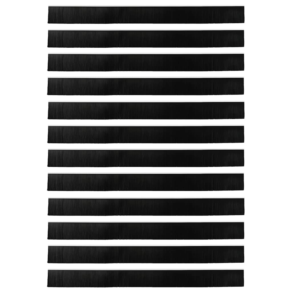 Self-adhesive Door Brush Seals 12 pcs White 100 cm