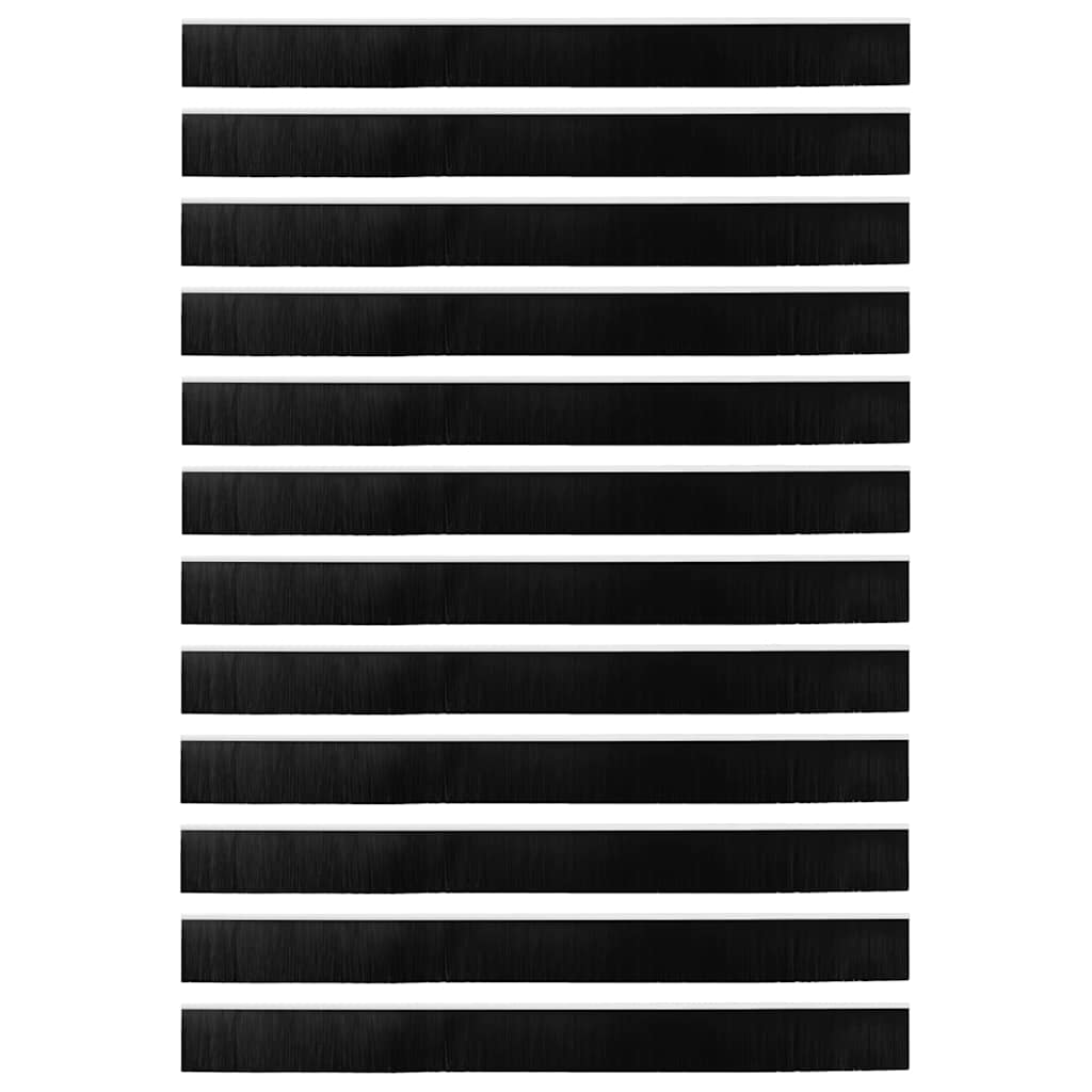 Self-adhesive Door Brush Seals 12 pcs White 100 cm