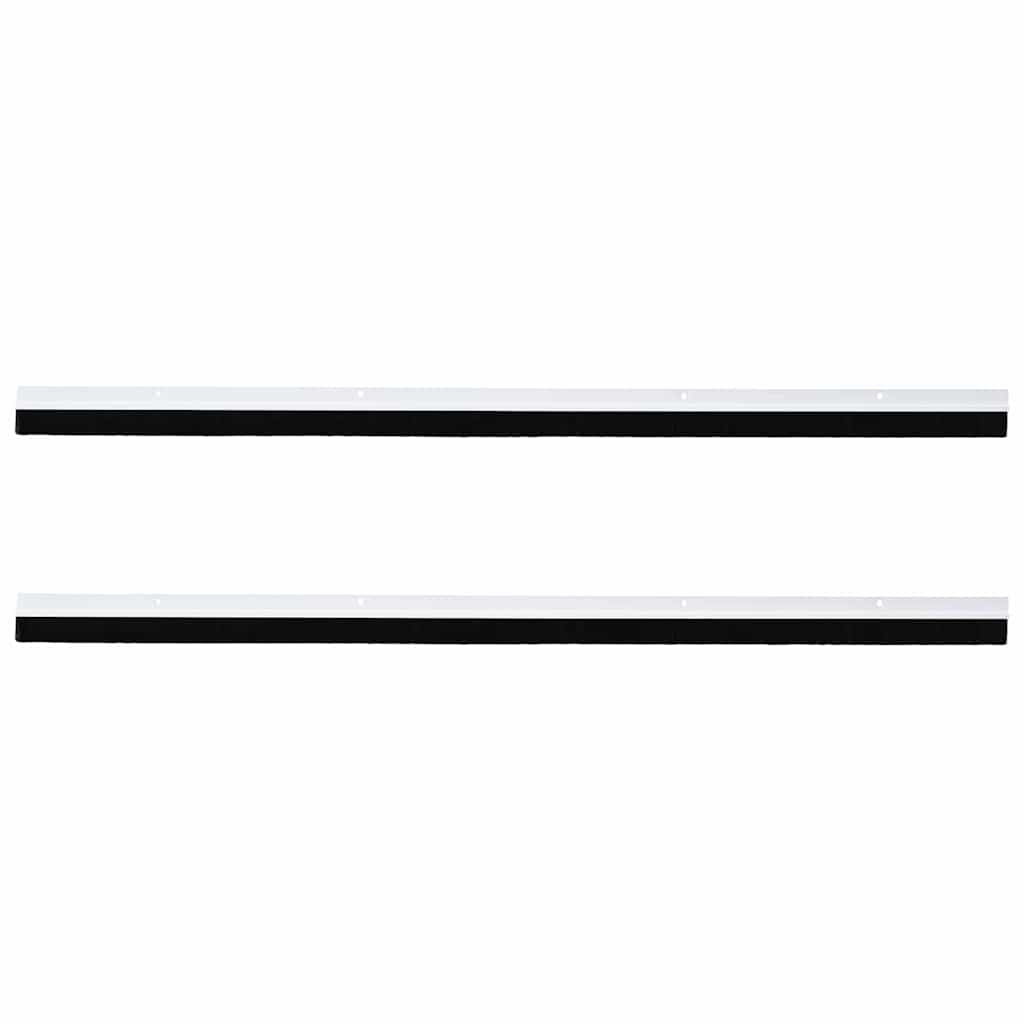 Screw-on Door Brush Seals 2 pcs White 100 cm Aluminium Alloy